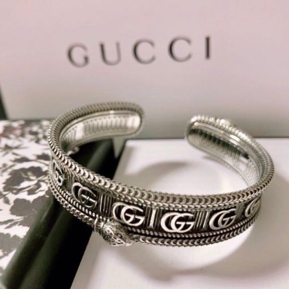 New Gucci GG Marmont Snake Cuff Bangle Bracelet - Picture 8 of 10